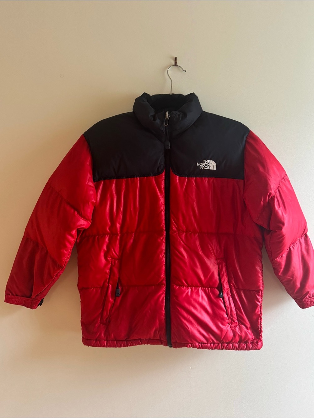 The North Face Kids Red and Black Puffer Jacket